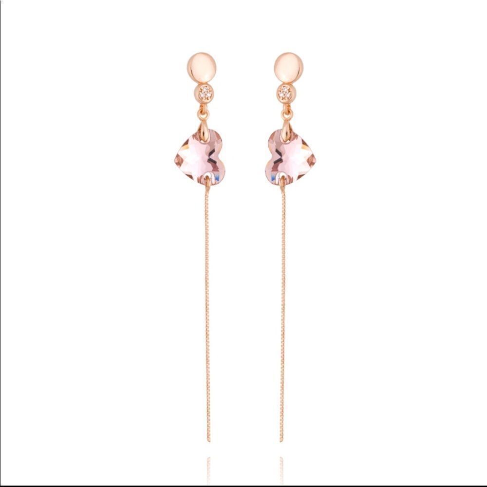 VINTAGE ROSE LUSH EARRING + ROSE GOLD PLATED new